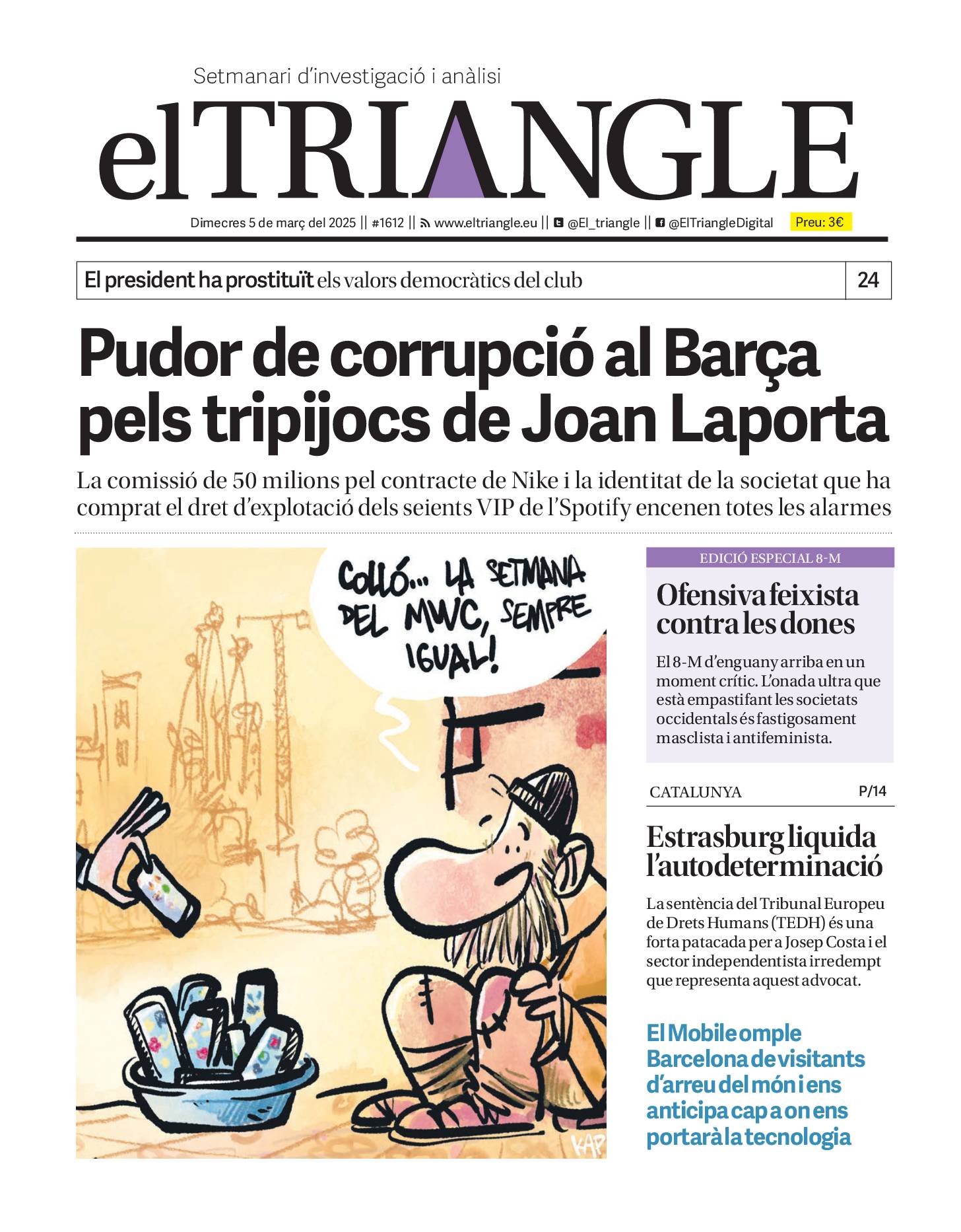 Pudor de corrupció al Barça pels tripijocs de Joan Laporta