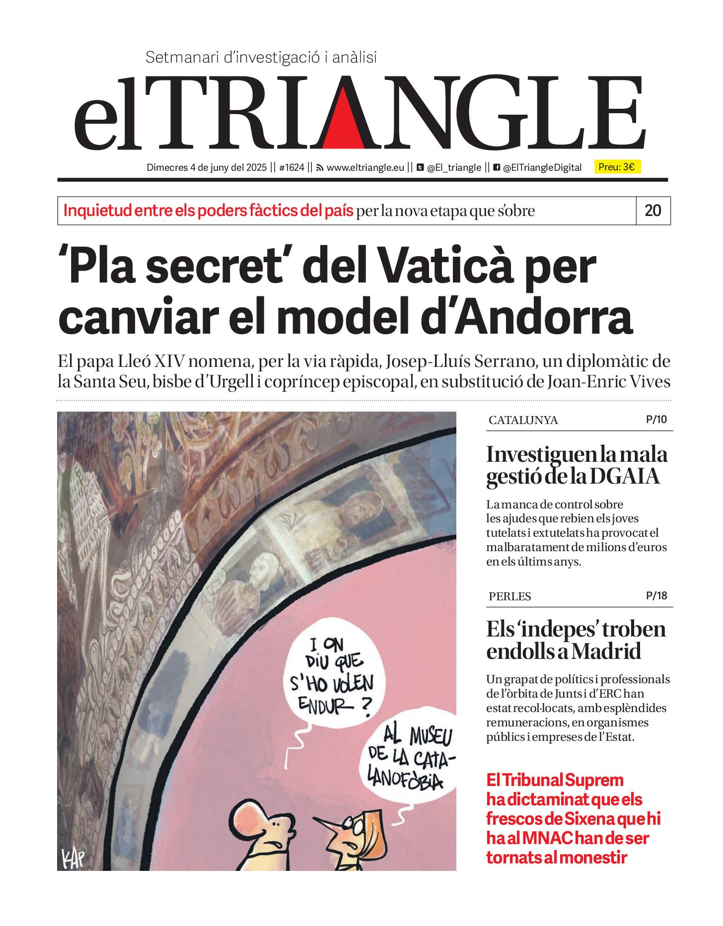 "Pla secret" del Vaticà per canviar el model d'Andorra