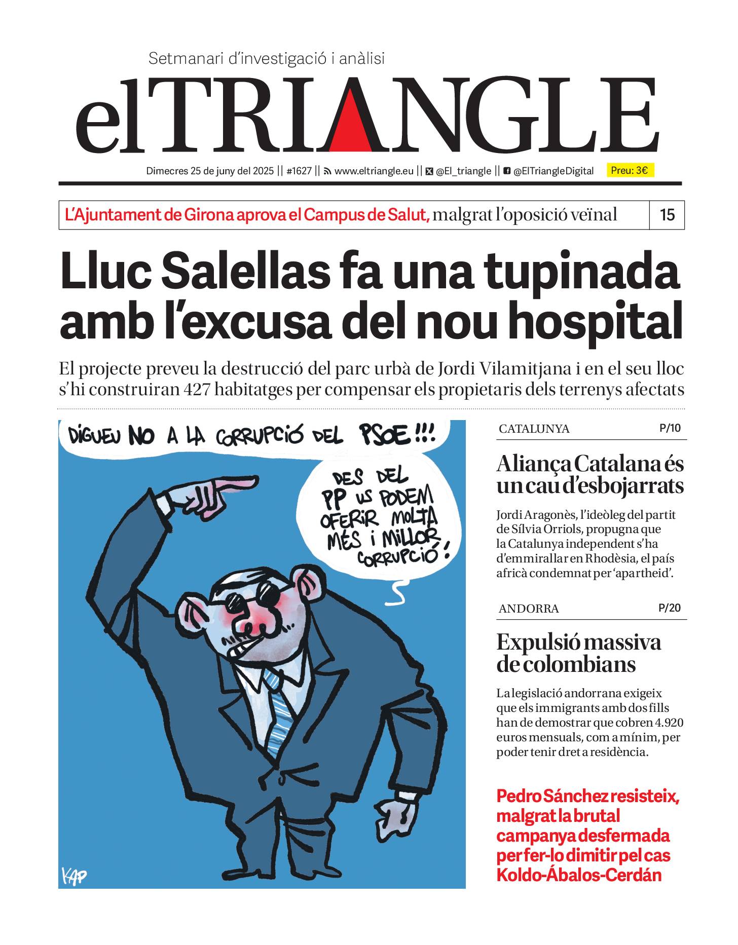 Lluc Salellas fa una tupinada amb l'excusa del nou hospital