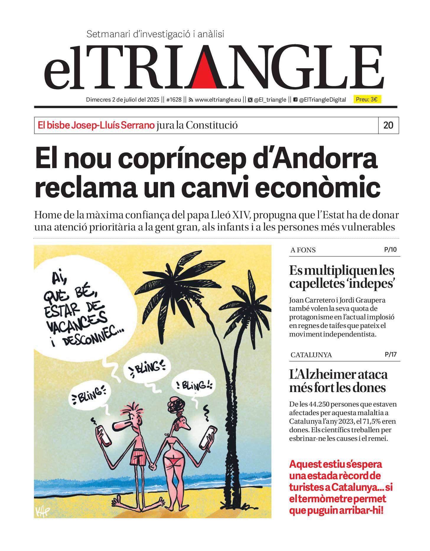 El nou copríncep d'Andorra reclama un canvi econòmic