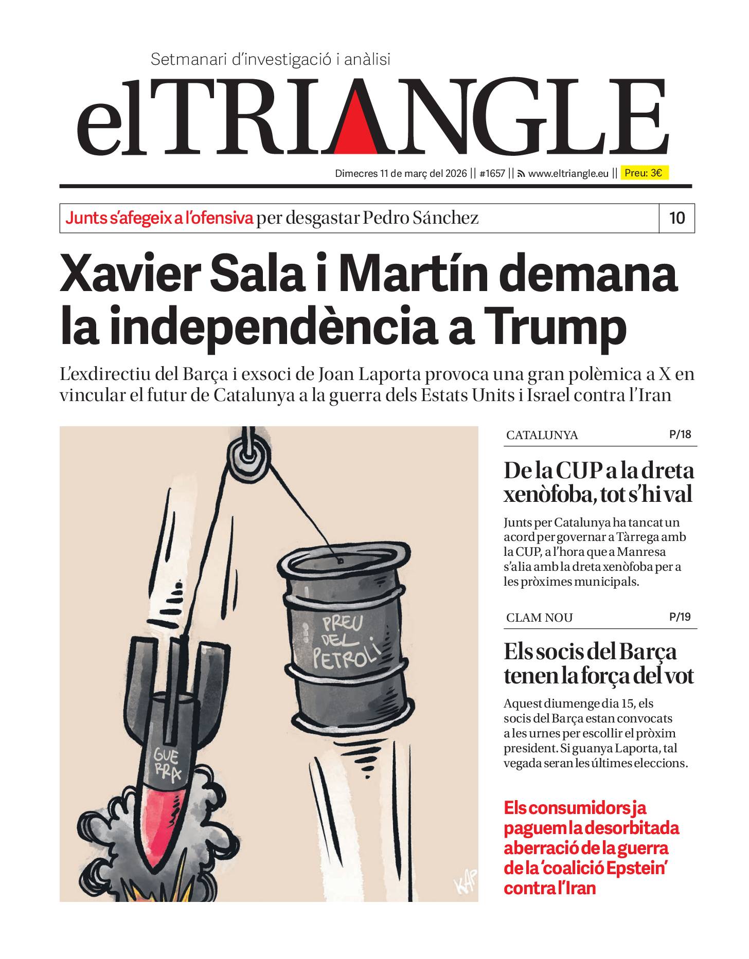Xavier Sala i Martín demana la independència a Trump